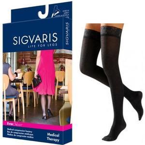 Image of EverSheer Thigh-High with Grip-Top, 30-40, Medium, Long, Closed, Black