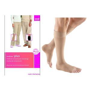 Image of Extra Wide Calf with Silicone Band, 30-40, Open Toe, Beige, Size 7