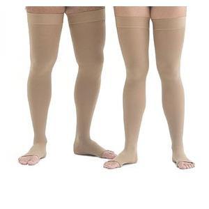 Image of Extra Wide Calf w/Sil Band Sz 5,20-30,Beige,O/Toe