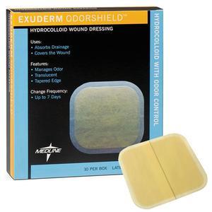 Image of Exuderm OdorShield Hydrocolloid Dressing 4" x 4"