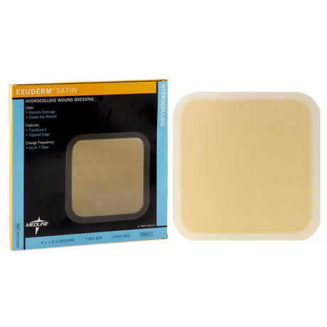 Image of Exuderm® Satin Hydrocolloid Wound Dressing, 8" x 8"