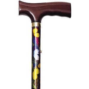 Image of Folding Travel Cane with Fritz Handle, Butterfly