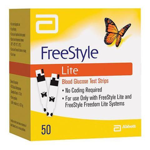 Image of FreeStyle Lite Blood Glucose Test Strip (50 count)