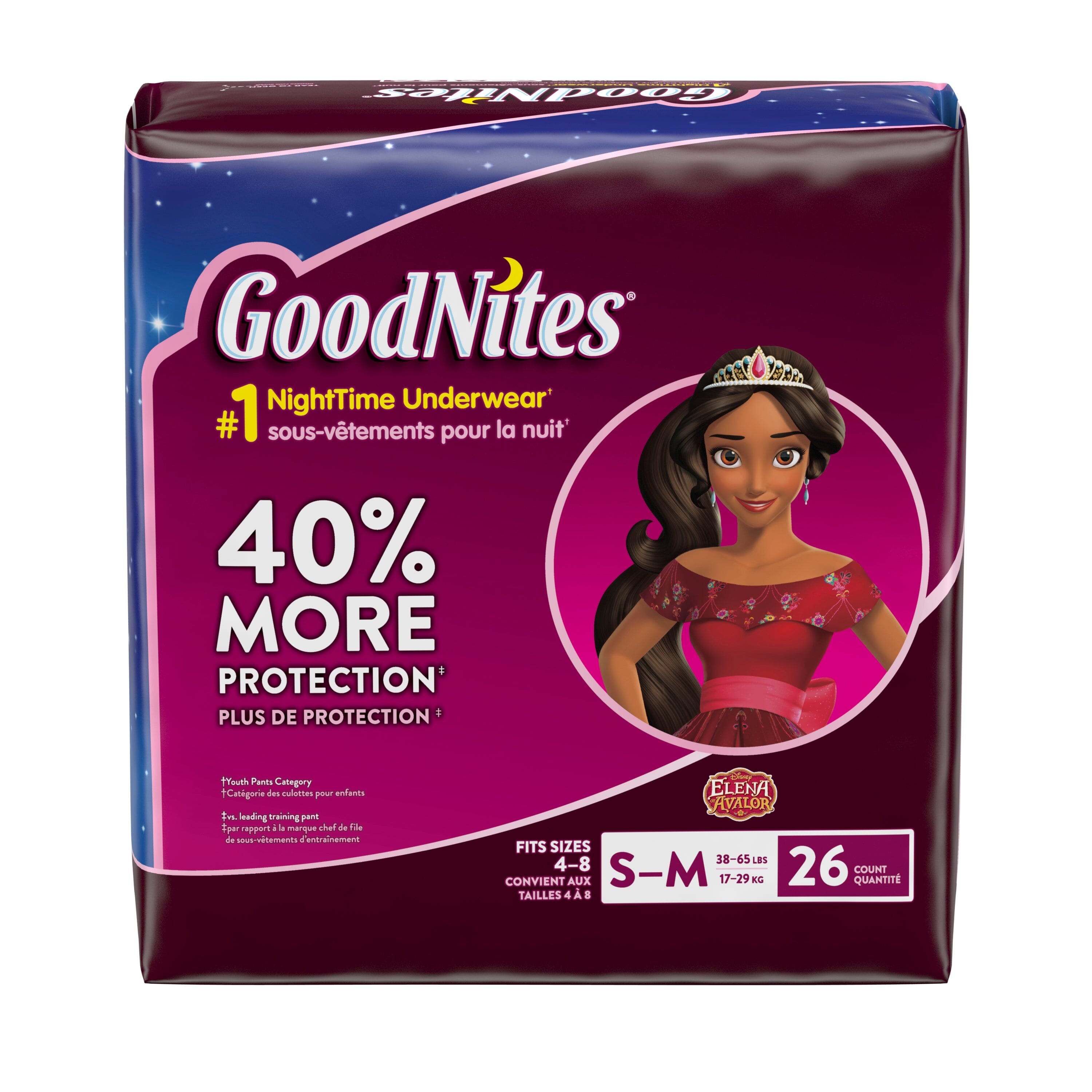 GoodNites Bedtime Bedwetting Underwear for Girls, L-XL, 20 Ct