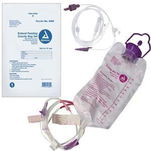 Image of Gravity Bag Set with 1200 cc Enteral Bag - with ENFit Connector