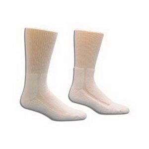 Image of HealthDri™ Foot-Friendly Diabetic Acrylic Socks, White, Latex-Free, Size 10-13