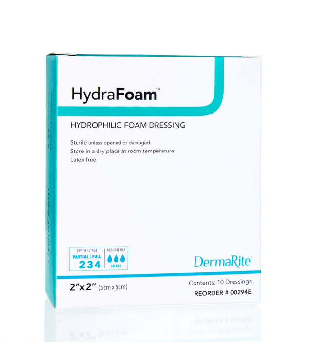 Image of HydraFoam Hydrophilic Foam Dressing, 2" x 2"