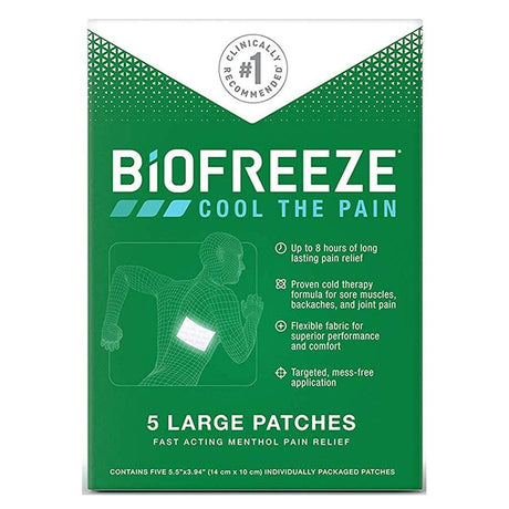 Image of Hygenic Biofreeze® Pain Relief Patch, 5 Count