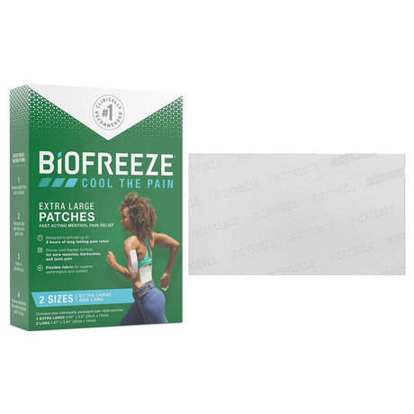 Image of Hygenic Biofreeze® Pain Relief Patch, XL, 4 Count