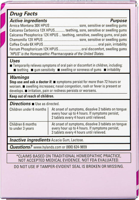 Image of Hyland's Baby Oral Pain Relief Tablets, 125 ct