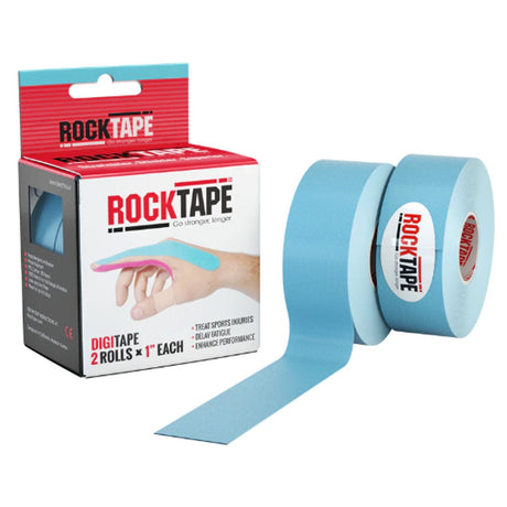 Image of Implus RockTape DigiTape Digit Tape, 1" x 16.4' Roll, Blue