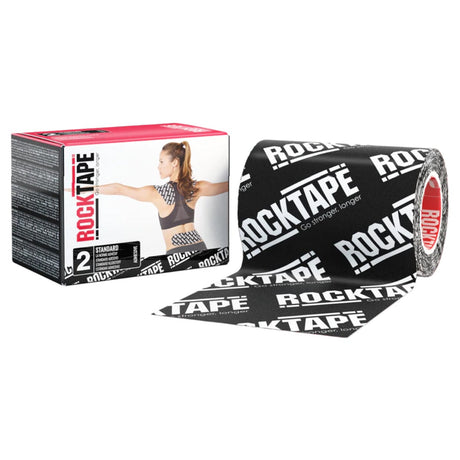 Image of Implus RockTape Kinesiology Tape, Mini Big Daddy, 4" x 16.4' Roll, Medical, Black Logo