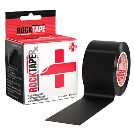 Image of Implus RockTapeRx Kinesiology Tape, 2" x 16.4' Roll, Black