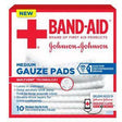 Image of J & J Band-Aid First Aid Gauze Pads 3" x 3" 10 CT