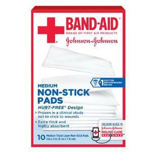 Image of J & J Band-Aid First Aid Non-Stick Pads 2" x 3"
