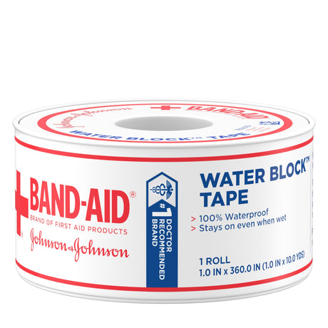 Image of J & J Band-Aid First Aid Waterblock Tape, 1" x 10 yd