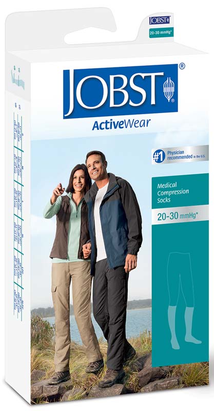 Image of JOBST ActiveWear Knee-High Firm Compression Socks Large, White