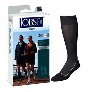 Image of Jobst Sport Sock Knee-High, 20-30, Closed, Cool Black, Large