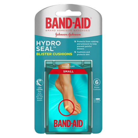 Image of Johnson & Johnson Band-Aid® Hydro Seal™ Blister Cushion Bandage, Small, 0.7" x 2.3" 6 Count