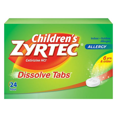 Image of Johnson & Johnson Children's Zyrtec® Allergy Dissolve Tablet, Citrus, 12 Count