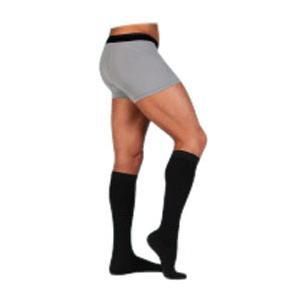 Image of Juzo Dynamic Cotton for Men Knee-High, 30-40, Full Foot, Black, Size 3