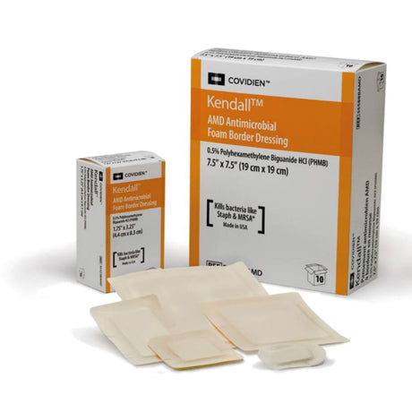 Image of Kendall™ AMD Antimicrobial Foam Border Dressings