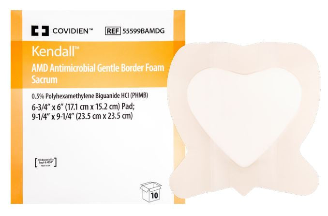 Amd Disc Dressing Kendall™ AMD Antimicrobial Foam Border Gentle Adhesion Sacrum Dressing ...