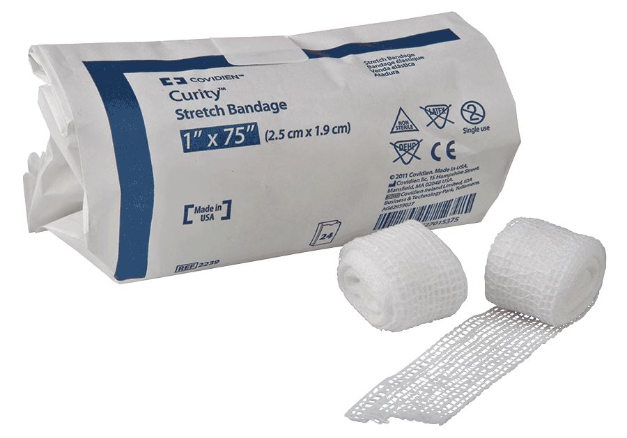 Image of Kendall Conform™ Non-Sterile Stretch Bandage, Soft Pouch, Low Lint, High Absorbency, Moderate Stretch 1" x 75"