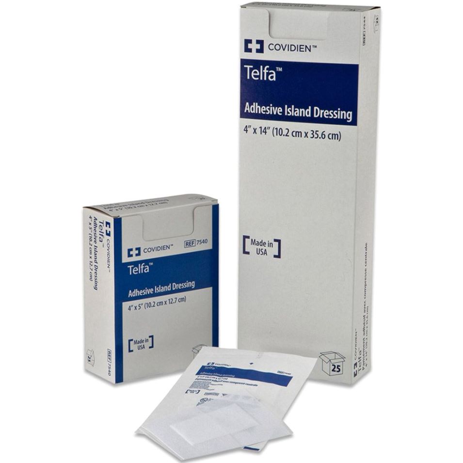Kendall Telfa™ Sterile Adhesive Island Dressing – Save Rite Medical