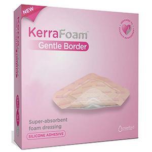 Image of KerraFoam Gentle Border Absorbent Dressing, 3" x 3"