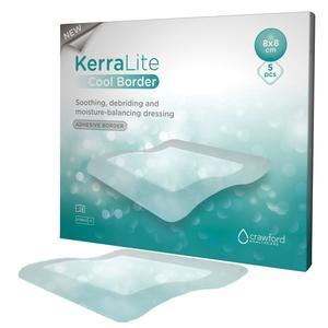 Image of KerraLite Cool Border Hydrogel Sheet Cover Dressing Combination, 3" x 3"