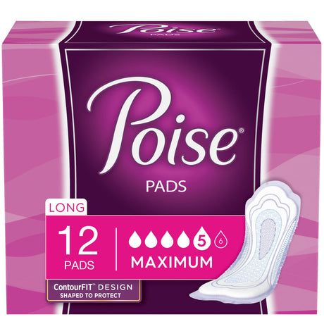 Image of Kimberly Clark Depend® Poise® Incontinence Pad, Maximum Absorbency, Long, 14.06''