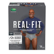 Image of Kimberly Clark Depend® Real Fit® Incontinence Underwear, Maximum Absorbency, For Male, Small/Medium, 28'' to 40'' Waist, 34'' to 46'' Hip, Black/gray