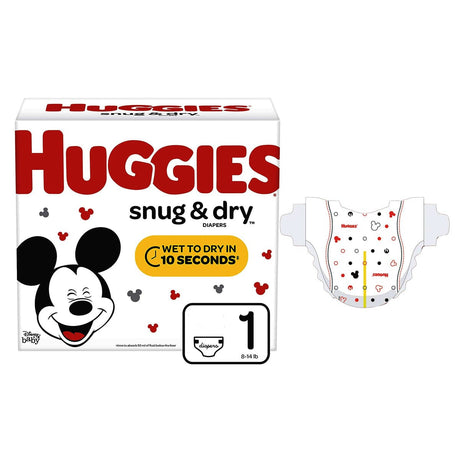 Image of Kimberly Clark Huggies® Snug and Dry™ Baby Diaper, Size 1, Big Pack, 92 Count