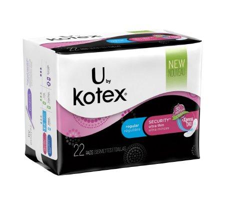 Kimberly Clark U by Kotex® Premium Ultra Thin Sanitary Pad, Regular – Save  Rite Medical