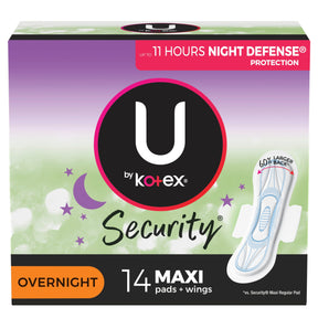Image of Kimberly Clark U by Kotex® Super Premium Sanitary Pad, with Overnight Wing, Maximum Absorbency