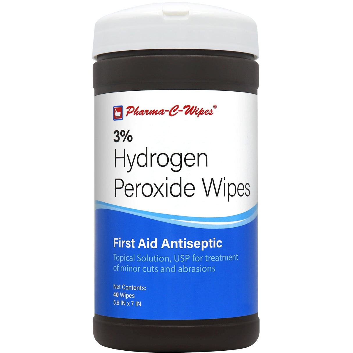 Image of Kleen Test Pharma-C-Wipes™ 3% Hydrogen Peroxide First Aid Wipe
