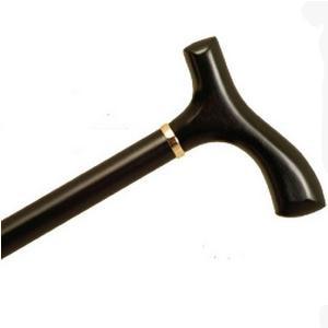 Image of Ladie's Fritz Handle Cane, Black Stain, 36" - 37"