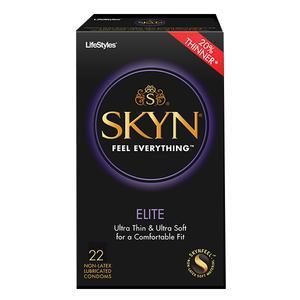 skyn non-latex lubricated condoms Lifestyles SKYN Elite Polyisoprene Condoms, 22 Count – Save Rite Medical