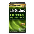 Image of LifeStyles Ultra Sensitive Latex Condoms, 14 Count