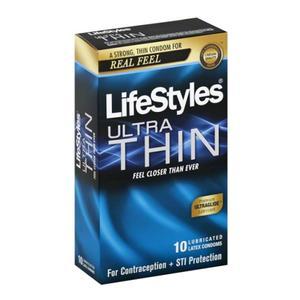 Image of Lifestyles Ultra Thin Latex Condoms, 10 Count