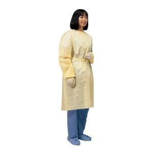 Image of Cardinal Health™ Lightweight Isolation Gown with Ties Universal, Yellow, Spunbonded Polypropylene
