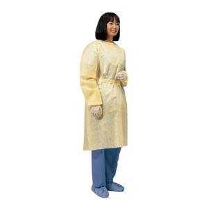 Image of Cardinal Health™ Lightweight Isolation Gown with Ties XL, Yellow, Spunbonded Polypropylene