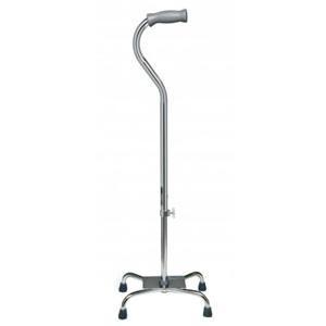 Image of Lumex Low Profile Quad Cane with Small Base, Silver