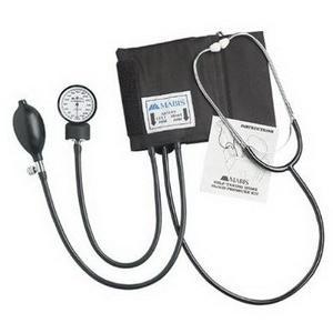 Image of Manual Home Blood Pressure Kit with Attached Stethoscope