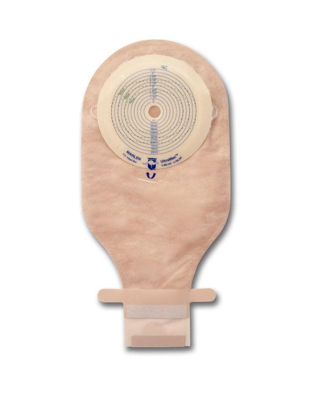 Image of Max Plus Flat Ileo Drain Pouch with Filter, 3-1/4" Cut-To-Fit, Transparent