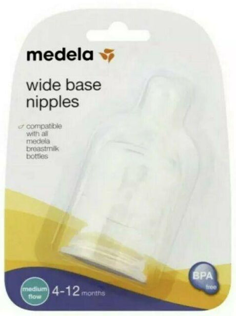 Image of Medela® Wide Base Nipple, Medium Flow (3 Count)