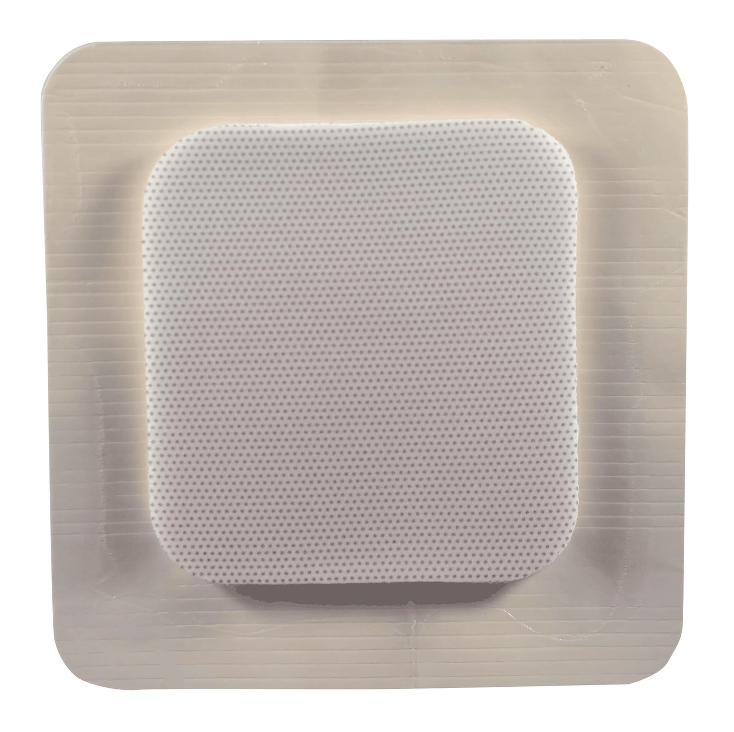 Image of MediPurpose MediPlus™ Comfort Foam Border Ag Island Dressing, Sterile 8" x 8", 5-1/2" x 5-1/2" Pad Size