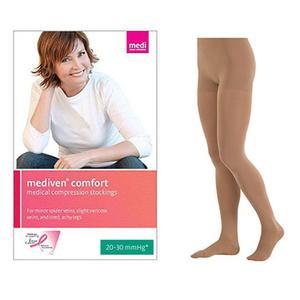 Image of Mediven Comfort Pantyhose with Adjustable Waistband, 20-30, Closed, Natural, Size 4