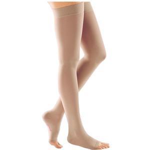 Image of Mediven Plus Calf with Silicone Band, 20-30, Open Toe, Beige, Size 5